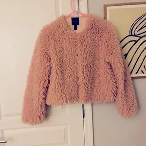 Forever 21 Brand Pink Shag Jacket